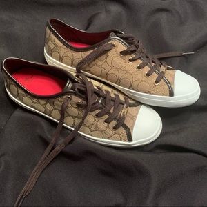 NWOT Coach canvas brown Empire sneaker